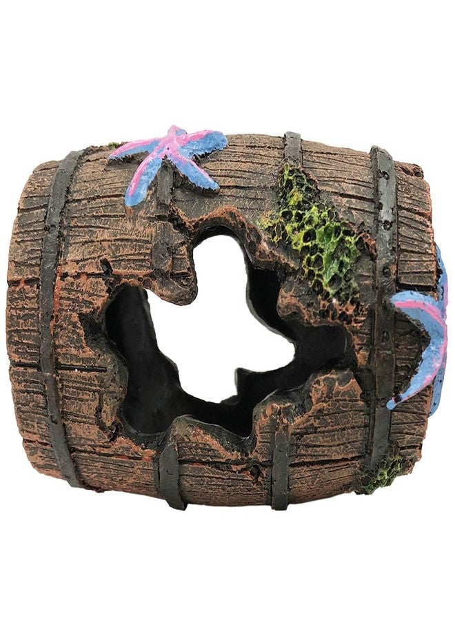 SLOCME Aquarium Broken Barrel Decorations - Betta Cave Hideout Wood Trunk Log for Fish Tank - Image 5
